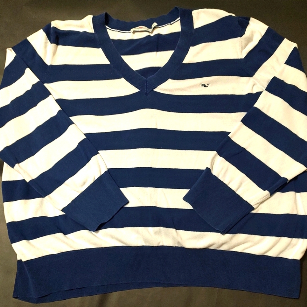 Vineyard Vines striped v-neck sweater sz 3X